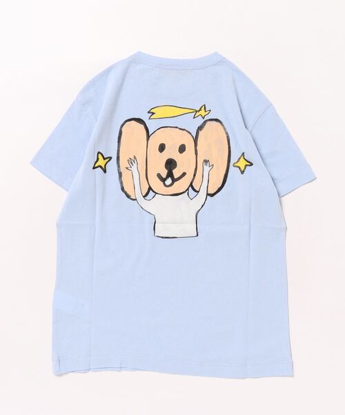 The animals observatory（ジ・アニマルズ・オブザーバトリー）の「The Animals Observatory / デザインプリントTシャツ（Tシャツ/カットソー・キッズ・ライトブルー/ピンク/イエロー/ホワイト系3/ダークブルー・4Y/8Y/6Y/10Y）」の10枚目の写真