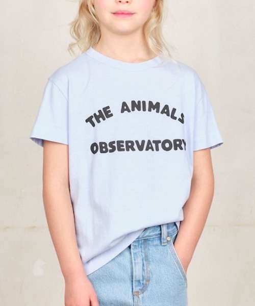 The animals observatory（ジ・アニマルズ・オブザーバトリー）の「The Animals Observatory / デザインプリントTシャツ（Tシャツ/カットソー・キッズ・ライトブルー/ピンク/イエロー/ホワイト系3/ダークブルー・4Y/8Y/6Y/10Y）」の3枚目の写真