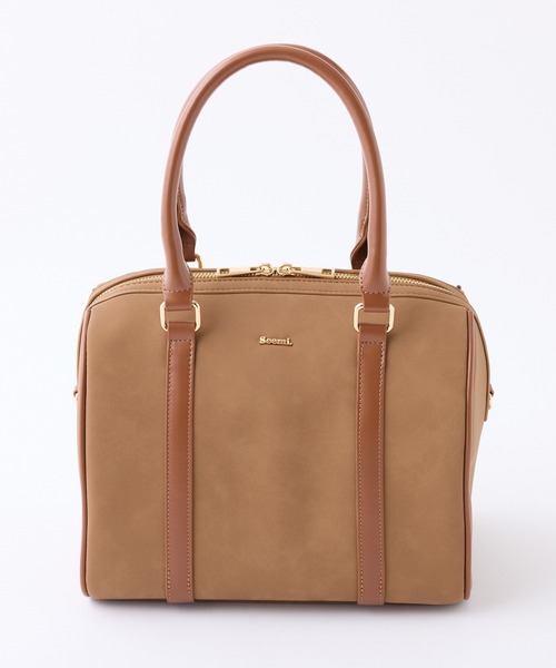 Seemi. byNICECLAUP( シーミーバイナイスクラップ)の「Seemi.ボストンバッグ(ボストンバッグ・レディース・キャメル/ピンク/ブラック/ベージュ・FREE)」の6枚目の写真