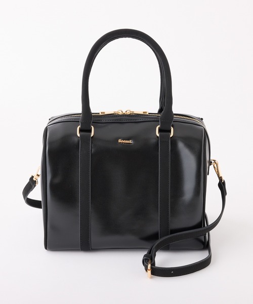 Seemi. byNICECLAUP( シーミーバイナイスクラップ)の「Seemi.ボストンバッグ(ボストンバッグ・レディース・キャメル/ピンク/ブラック/ベージュ・FREE)」の10枚目の写真