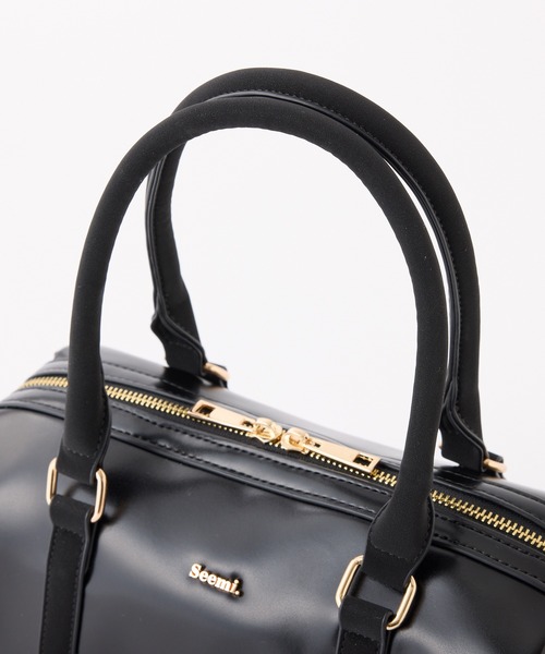 Seemi. byNICECLAUP( シーミーバイナイスクラップ)の「Seemi.ボストンバッグ(ボストンバッグ・レディース・キャメル/ピンク/ブラック/ベージュ・FREE)」の12枚目の写真