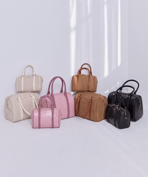 Seemi. byNICECLAUP( シーミーバイナイスクラップ)の「Seemi.ボストンバッグ(ボストンバッグ・レディース・キャメル/ピンク/ブラック/ベージュ・FREE)」の18枚目の写真