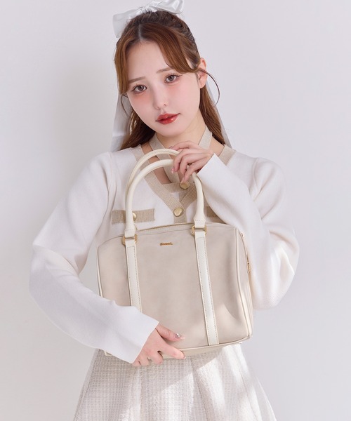 Seemi. byNICECLAUP( シーミーバイナイスクラップ)の「Seemi.ボストンバッグ(ボストンバッグ・レディース・キャメル/ピンク/ブラック/ベージュ・FREE)」の21枚目の写真