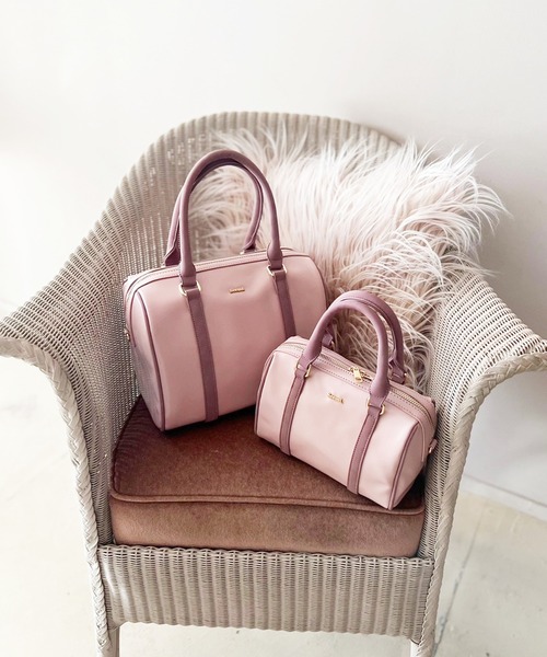 Seemi. byNICECLAUP( シーミーバイナイスクラップ)の「Seemi.ボストンバッグ(ボストンバッグ・レディース・キャメル/ピンク/ブラック/ベージュ・FREE)」の17枚目の写真