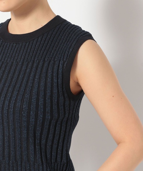HARE（ハレ）の「ラメニットノースリーブ(HARE)（タンクトップ・レディース・ブラック/ネイビー・FREE）」の7枚目の写真
