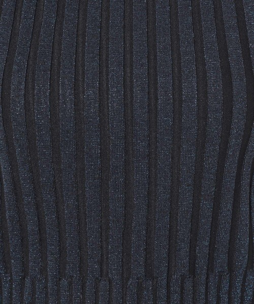 HARE（ハレ）の「ラメニットノースリーブ(HARE)（タンクトップ・レディース・ブラック/ネイビー・FREE）」の3枚目の写真