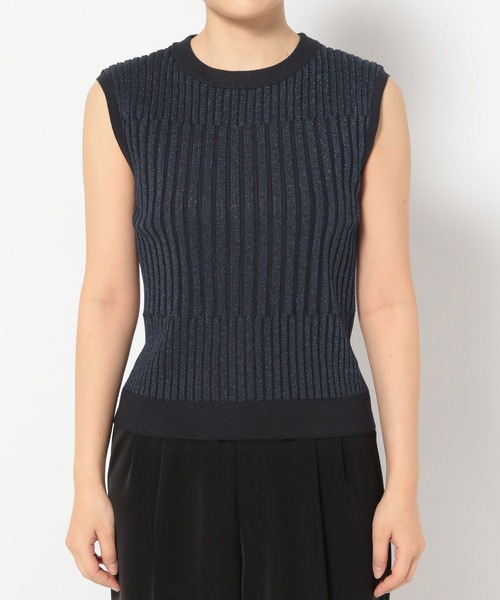 HARE（ハレ）の「ラメニットノースリーブ(HARE)（タンクトップ・レディース・ブラック/ネイビー・FREE）」の11枚目の写真