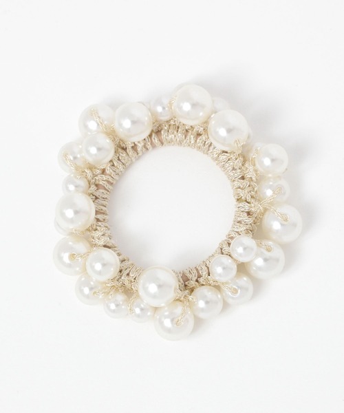 studio CLIP（スタディオクリップ）の「パールジャラジャラゴム（ヘアゴム・レディース・その他1/その他2/ホワイト・FREE）」の6枚目の写真