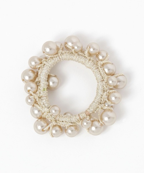 studio CLIP（スタディオクリップ）の「パールジャラジャラゴム（ヘアゴム・レディース・その他1/その他2/ホワイト・FREE）」の7枚目の写真