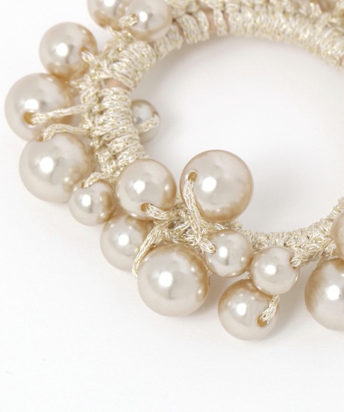 studio CLIP（スタディオクリップ）の「パールジャラジャラゴム（ヘアゴム・レディース・その他1/その他2/ホワイト・FREE）」の8枚目の写真