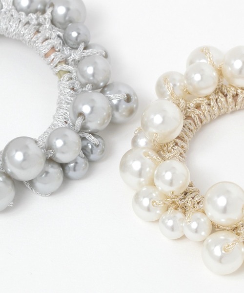 studio CLIP（スタディオクリップ）の「パールジャラジャラゴム（ヘアゴム・レディース・その他1/その他2/ホワイト・FREE）」の9枚目の写真