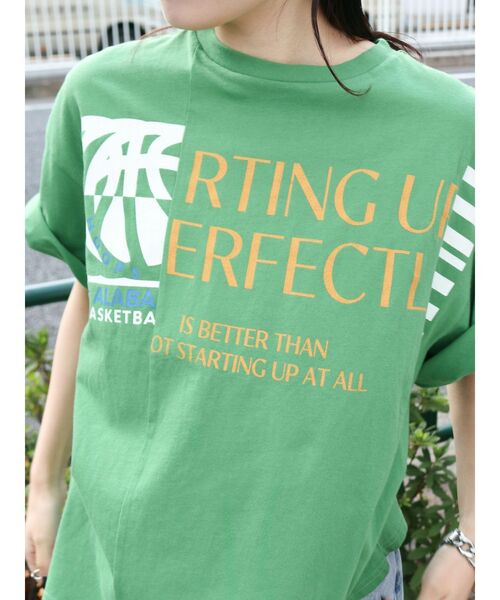 Ungrid(アングリッド)の「リメイクデザインロゴTee(Tシャツ/カットソー・レディース・グリーン/ライトグレー/オフホワイト・FREE)」の22枚目の写真