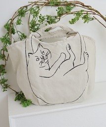 ROOTOTE 手書き風ネコ柄トート