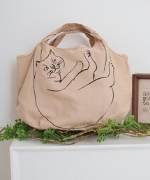 ROOTOTE 手書き風ネコ柄トート