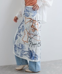 VIS（ビス）の「【販売NG】90×90cm マップ柄スカーフ（バンダナ/スカーフ・レディース）」