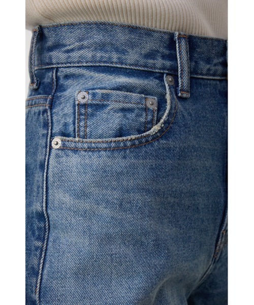 AZUL by moussy（アズールバイマウジー）の「AZUL DENIM ダメージワイドデニム（デニムパンツ・レディース・ライトブルー・SMALL/MEDIUM）」の10枚目の写真