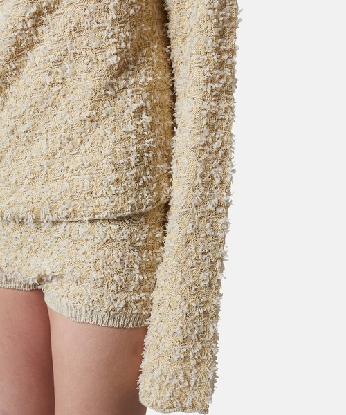 iRENE（アイレネ）の「ツイードニットトップス / Tweed Knit Tops（ニット/セーター・レディース・チャコールグレー/ホワイト/ダークブラウン・36）」の21枚目の写真