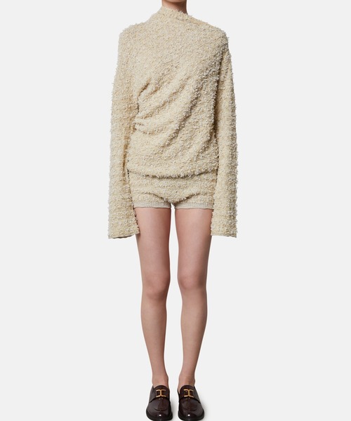 iRENE（アイレネ）の「ツイードニットトップス / Tweed Knit Tops（ニット/セーター・レディース・チャコールグレー/ホワイト/ダークブラウン・36）」の19枚目の写真