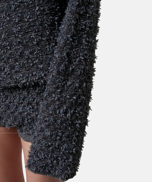 iRENE（アイレネ）の「ツイードニットトップス / Tweed Knit Tops（ニット/セーター・レディース・チャコールグレー/ホワイト/ダークブラウン・36）」の7枚目の写真