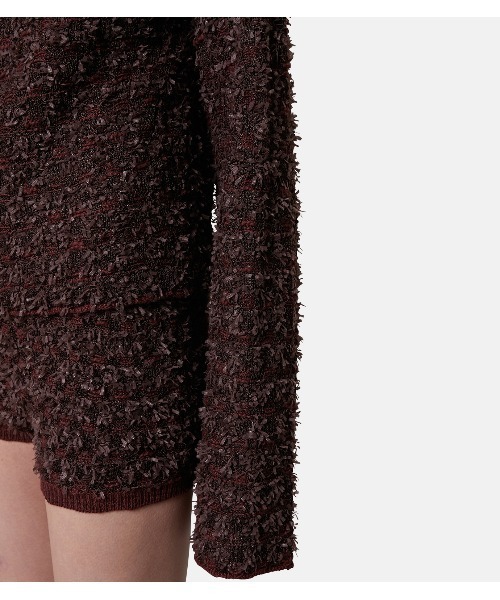 iRENE（アイレネ）の「ツイードニットトップス / Tweed Knit Tops（ニット/セーター・レディース・チャコールグレー/ホワイト/ダークブラウン・36）」の14枚目の写真