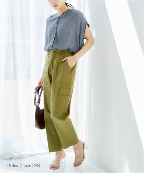 Petitjo(プッチージョ)の「小さいサイズ 綿混ベイカーテーパードパンツ 低身長さん・小柄女性(その他パンツ・レディース・カーキ/ライトベージュ/ダークカーキ・PSS/PS/PM/PL)」の11枚目の写真