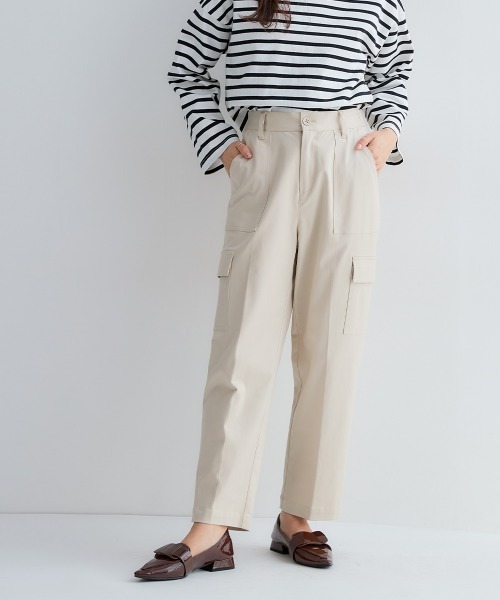 Petitjo(プッチージョ)の「小さいサイズ 綿混ベイカーテーパードパンツ 低身長さん・小柄女性(その他パンツ・レディース・カーキ/ライトベージュ/ダークカーキ・PSS/PS/PM/PL)」の20枚目の写真