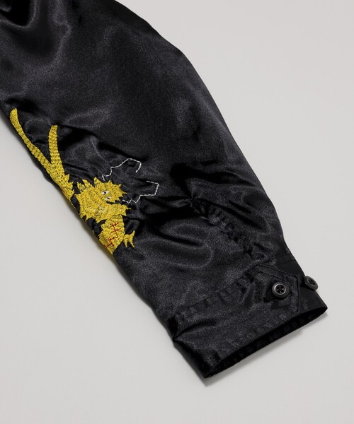 HINSON（ヒンソン）の「HINSON/ヒンソン サテンツイルベトジャン/フェード加工（ブルゾン・メンズ・オリーブ/ブラック/カモフラージュ・LARGE/MEDIUM）」の11枚目の写真