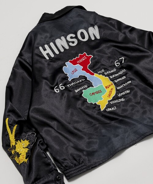 HINSON（ヒンソン）の「HINSON/ヒンソン サテンツイルベトジャン/フェード加工（ブルゾン・メンズ・オリーブ/ブラック/カモフラージュ・LARGE/MEDIUM）」の16枚目の写真