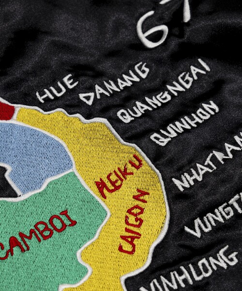 HINSON（ヒンソン）の「HINSON/ヒンソン サテンツイルベトジャン/フェード加工（ブルゾン・メンズ・オリーブ/ブラック/カモフラージュ・LARGE/MEDIUM）」の17枚目の写真