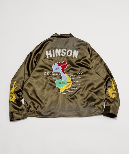 HINSON（ヒンソン）の「HINSON/ヒンソン サテンツイルベトジャン/フェード加工（ブルゾン・メンズ・オリーブ/ブラック/カモフラージュ・LARGE/MEDIUM）」の19枚目の写真