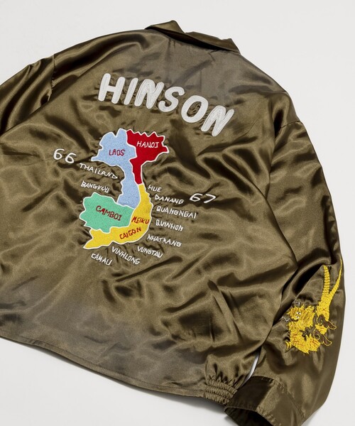 HINSON（ヒンソン）の「HINSON/ヒンソン サテンツイルベトジャン/フェード加工（ブルゾン・メンズ・オリーブ/ブラック/カモフラージュ・LARGE/MEDIUM）」の20枚目の写真