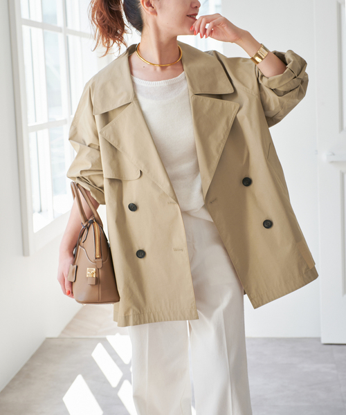Spick & Span（スピックアンドスパン）の「C/Pミドル丈トレンチコート（トレンチコート・レディース・ベージュ/ネイビー/ベージュ系その他・38/36）」の9枚目の写真