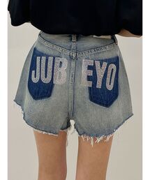 GYDA | ハイウエストJUBEYO bijouデニムショートパンツ(デニムパンツ)