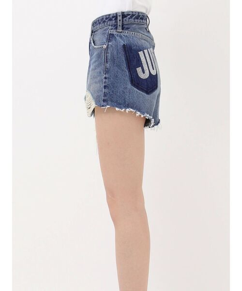 GYDA（ジェイダ）の「ハイウエストJUBEYO bijouデニムショートパンツ（デニムパンツ・レディース・ブルー/ライトブルー・MEDIUM/SMALL）」の18枚目の写真