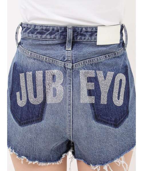 セール】ハイウエストJUBEYO bijouデニムショートパンツ（デニム
