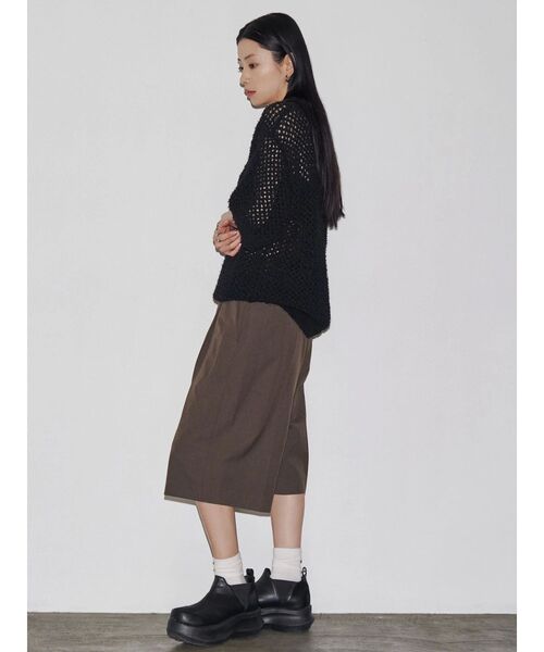 VEQUM（VEQUM）の「【VEQUM】OPEN WORK POLO KNIT（シャツ/ブラウス・レディース・グレー/ブラック/アイボリー・FREE）」の16枚目の写真