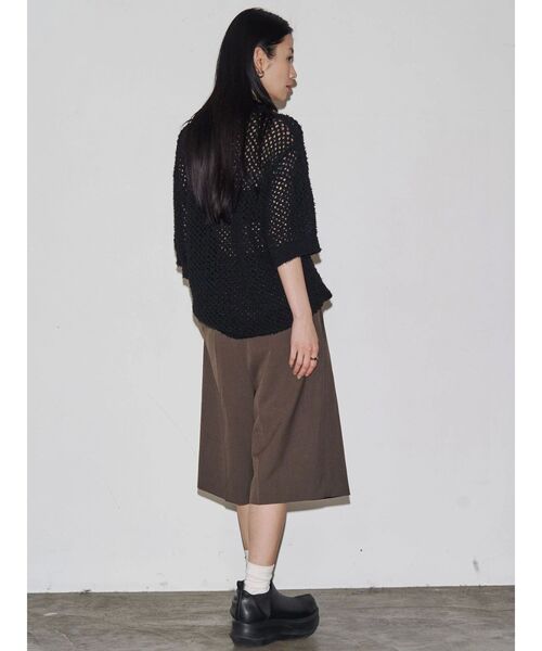 VEQUM（VEQUM）の「【VEQUM】OPEN WORK POLO KNIT（シャツ/ブラウス・レディース・グレー/ブラック/アイボリー・FREE）」の17枚目の写真