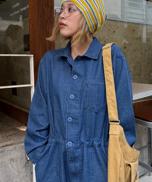 CIAOPANIC TYPY(チャオパニックティピー)の「【UNISEX】アソートオールインワン(サロペット/オーバーオール・レディース・ベージュ/ブルー/ブラック・LARGE/MEDIUM)」の9枚目の写真