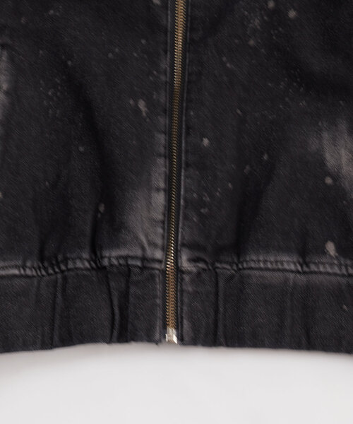 WHO'S WHO gallery（フーズフーギャラリー）の「スプレーブリーチステンカラーデニムブルゾン【セットアップ対応】（デニムジャケット・メンズ・ブラック/グレー/サックスブルー・FREE）」の20枚目の写真