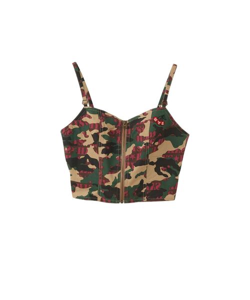 HYSTERIC GLAMOUR(ヒステリックグラマー)の「ミリタリービスチェ(シャツ/ブラウス・レディース・ブラック/カーキ/カーキ系・MEDIUM/SMALL)」の3枚目の写真