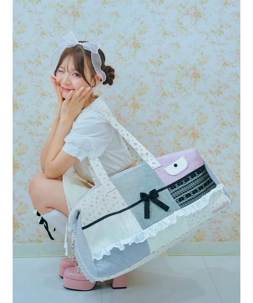 みっちゃん絣パッチワークの ボストンバッグ セール】パッチワークボストンBAG（ボストンバッグ）｜Me roir