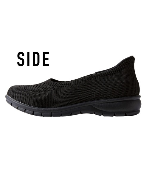 Live in comfort（リブインコンフォート）の「リブ　イン　コンフォート　１秒でするんと履けて歩きやすい　ニットスニーカーパンプス（パンプス・レディース・ブラック/ベージュ・5/4/3/2/6/1）」の8枚目の写真