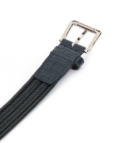 MONSIEUR NICOLE（ムッシュニコル）の「レザーメッシュ ベルト（ベルト・メンズ・グレー/ブラック/ブラウン/ネイビー・FREE）」の10枚目の写真