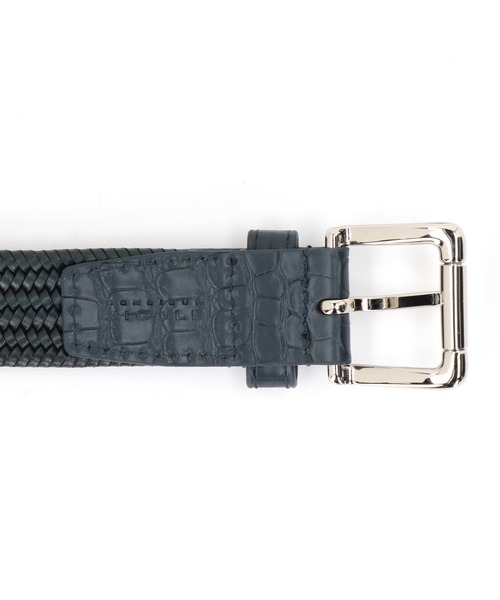 MONSIEUR NICOLE（ムッシュニコル）の「レザーメッシュ ベルト（ベルト・メンズ・グレー/ブラック/ブラウン/ネイビー・FREE）」の7枚目の写真