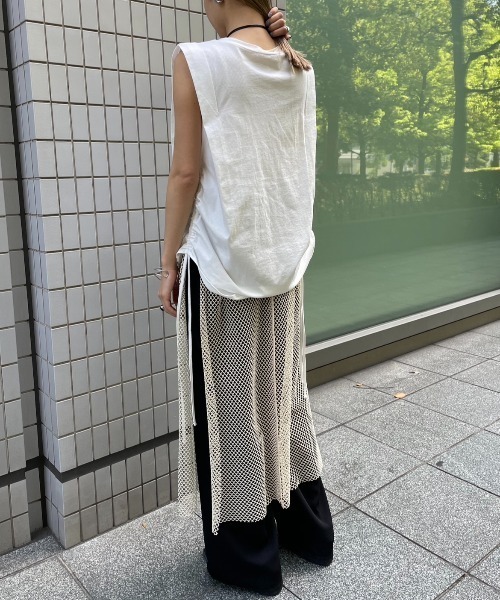 AIC.（エーアイシー）の「ディープスリットメッシュロングワンピース（ワンピース・レディース・キナリ/ブラック・FREE）」の19枚目の写真