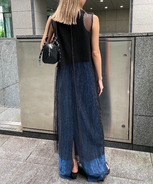 AIC.（エーアイシー）の「ディープスリットメッシュロングワンピース（ワンピース・レディース・キナリ/ブラック・FREE）」の22枚目の写真