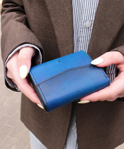 YUHAKU/ユハク」本革 ラウンドファスナー 三つ折り コンパクト