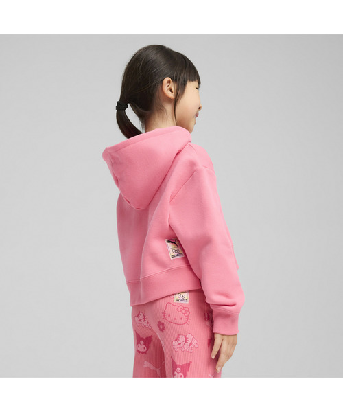 ボリュームパーカー　ピンク　2025年型 セール】PUMA プーマ ガールズ PUMA x ハローキティ アンド