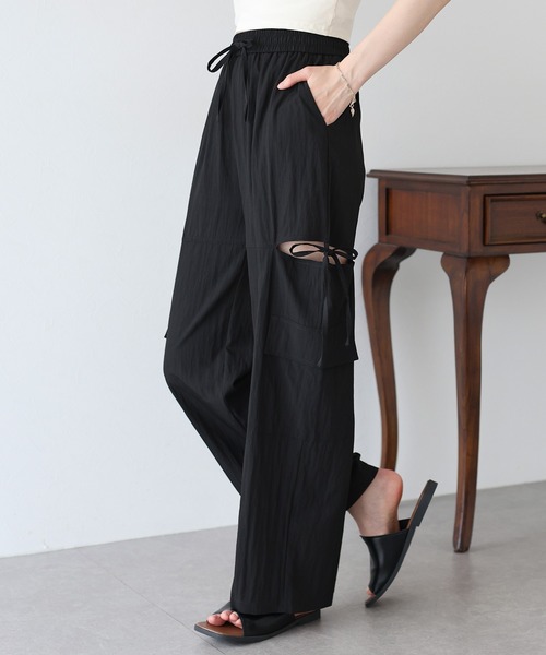 BLUEEAST（ブルーイースト）の「サイドオープンパンツ（カーゴパンツ・レディース・チャコールグレー/ブラック/ホワイト・MEDIUM）」の13枚目の写真