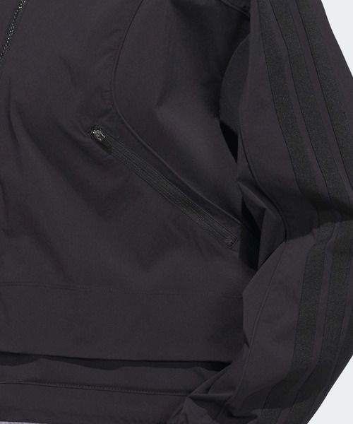 adidas（アディダス）の「ビヨンド ザ コース 撥水フルジップ ボックスシルエット長袖フーディー【adidas Golf/アディダスゴルフ】（ナイロンジャケット・レディース・ブラック/ホワイト/ブラウン・XX-LARGE/LARGE/MEDIUM/SMALL/X-LARGE）」の7枚目の写真